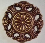 Applikation antik, Zierteil Messing gegossen patiniert, nur noch 1 Stück verfügbar, Restposten